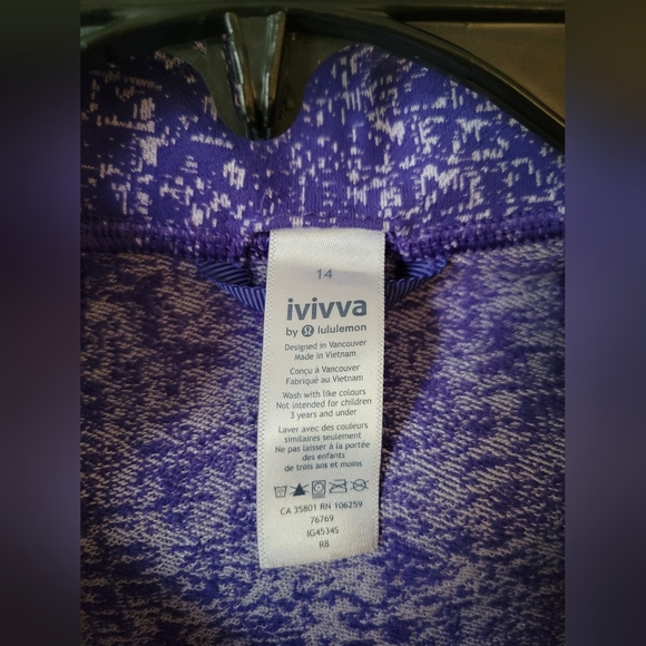 Ivivva by Lululemon Perfect Your Practice Jacket Purple and Gray Large (14) - Picture 2 of 8